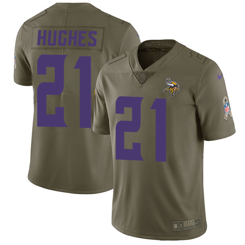 Nike Vikings #21 Mike Hughes Olive Youth Stitched NFL Limited 2017 Salute to Service Jersey Nike Vikings #21 Mike Hughes Olive Youth Stitched NFL Limited 2017 Salute to Service Jersey