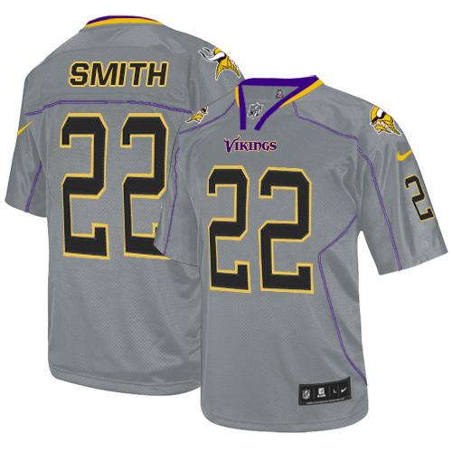 Nike Vikings #22 Harrison Smith Lights Out Grey Men's Stitched NFL Elite Jersey Nike Vikings #22 Harrison Smith Lights Out Grey Men's Stitched NFL Elite Jersey