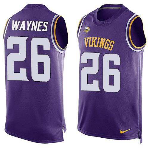 Nike Vikings #26 Trae Waynes Purple Team Color Men's Stitched NFL Limited Tank Top Jersey Nike Vikings #26 Trae Waynes Purple Team Color Men's Stitched NFL Limited Tank Top Jersey