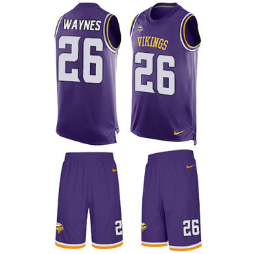 Nike Vikings #26 Trae Waynes Purple Team Color Men's Stitched NFL Limited Tank Top Suit Jersey Nike Vikings #26 Trae Waynes Purple Team Color Men's Stitched NFL Limited Tank Top Suit Jersey