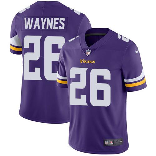 Nike Vikings #26 Trae Waynes Purple Team Color Men's Stitched NFL Vapor Untouchable Limited Jersey Nike Vikings #26 Trae Waynes Purple Team Color Men's Stitched NFL Vapor Untouchable Limited Jersey