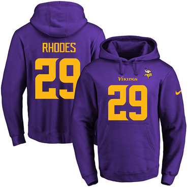 Nike Vikings #29 Xavier Rhodes Purple(Gold No.) Name & Number Pullover NFL Hoodie Nike Vikings #29 Xavier Rhodes Purple(Gold No.) Name & Number Pullover NFL Hoodie