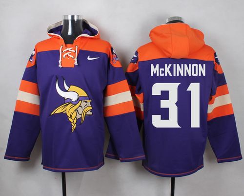 Nike Vikings #31 Jerick McKinnon Purple Player Pullover NFL Hoodie Nike Vikings #31 Jerick McKinnon Purple Player Pullover NFL Hoodie