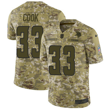 Nike Vikings #33 Dalvin Cook Camo Men's Stitched NFL Limited 2018 Salute To Service Jersey Nike Vikings #33 Dalvin Cook Camo Men's Stitched NFL Limited 2018 Salute To Service Jersey