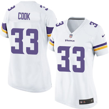Nike Vikings #33 Dalvin Cook White Women's Stitched NFL Elite Jersey