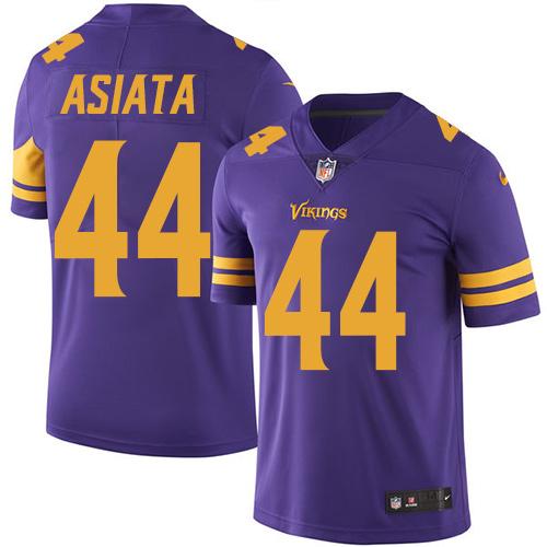 Nike Vikings #44 Matt Asiata Purple Men's Stitched NFL Limited Rush Jersey Nike Vikings #44 Matt Asiata Purple Men's Stitched NFL Limited Rush Jersey