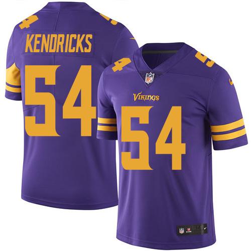 Nike Vikings #54 Eric Kendricks Purple Men's Stitched NFL Limited Rush Jersey Nike Vikings #54 Eric Kendricks Purple Men's Stitched NFL Limited Rush Jersey