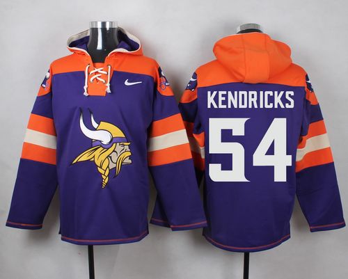 Nike Vikings #54 Eric Kendricks Purple Player Pullover NFL Hoodie Nike Vikings #54 Eric Kendricks Purple Player Pullover NFL Hoodie