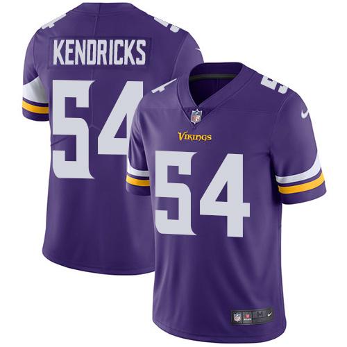 Nike Vikings #54 Eric Kendricks Purple Team Color Men's Stitched NFL Vapor Untouchable Limited Jersey Nike Vikings #54 Eric Kendricks Purple Team Color Men's Stitched NFL Vapor Untouchable Limited Jersey