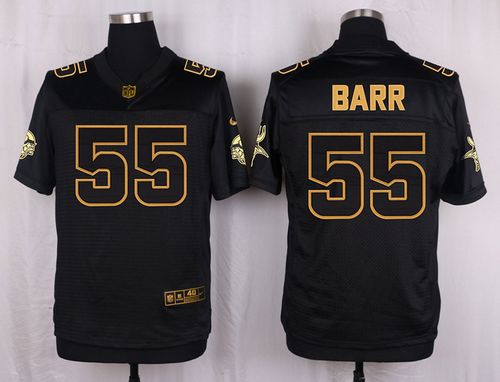 Nike Vikings #55 Anthony Barr Black Men's Stitched NFL Elite Pro Line Gold Collection Jersey