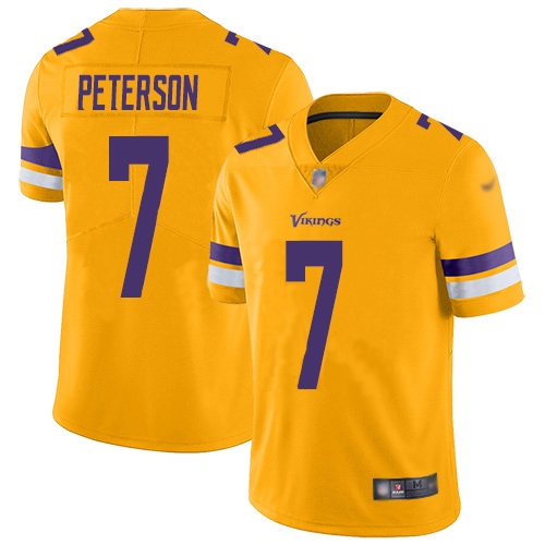 Nike Vikings #7 Patrick Peterson Gold Men's Stitched NFL Limited Inverted Legend Jersey Nike Vikings #7 Patrick Peterson Gold Men's Stitched NFL Limited Inverted Legend Jersey