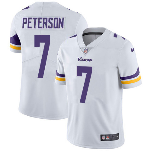 Nike Vikings #7 Patrick Peterson White Men's Stitched NFL Vapor Untouchable Limited Jersey Nike Vikings #7 Patrick Peterson White Men's Stitched NFL Vapor Untouchable Limited Jersey