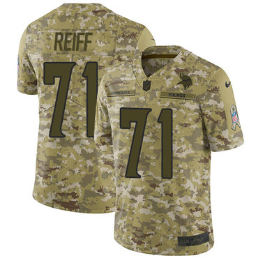 Nike Vikings #71 Riley Reiff Camo Men's Stitched NFL Limited 2018 Salute To Service Jersey Nike Vikings #71 Riley Reiff Camo Men's Stitched NFL Limited 2018 Salute To Service Jersey