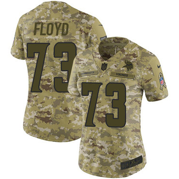 Nike Vikings #73 Sharrif Floyd Camo Women's Stitched NFL Limited 2018 Salute to Service Jersey Nike Vikings #73 Sharrif Floyd Camo Women's Stitched NFL Limited 2018 Salute to Service Jersey