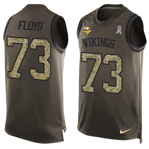Nike Vikings #73 Sharrif Floyd Green Men's Stitched NFL Limited Salute To Service Tank Top Jersey Nike Vikings #73 Sharrif Floyd Green Men's Stitched NFL Limited Salute To Service Tank Top Jersey
