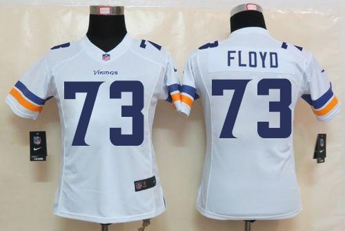 Nike Vikings #73 Sharrif Floyd White Women's Stitched NFL Limited Jersey