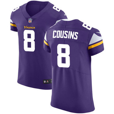 Nike Vikings #8 Kirk Cousins Purple Team Color Men's Stitched NFL Vapor Untouchable Elite Jersey Nike Vikings #8 Kirk Cousins Purple Team Color Men's Stitched NFL Vapor Untouchable Elite Jersey