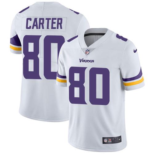Nike Vikings #80 Cris Carter White Men's Stitched NFL Vapor Untouchable Limited Jersey Nike Vikings #80 Cris Carter White Men's Stitched NFL Vapor Untouchable Limited Jersey