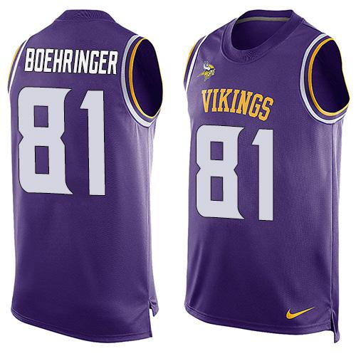 Nike Vikings #81 Moritz Boehringer Purple Team Color Men's Stitched NFL Limited Tank Top Jersey Nike Vikings #81 Moritz Boehringer Purple Team Color Men's Stitched NFL Limited Tank Top Jersey
