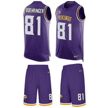 Nike Vikings #81 Moritz Boehringer Purple Team Color Men's Stitched NFL Limited Tank Top Suit Jersey Nike Vikings #81 Moritz Boehringer Purple Team Color Men's Stitched NFL Limited Tank Top Suit Jersey