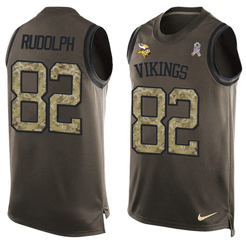 Nike Vikings #82 Kyle Rudolph Green Men's Stitched NFL Limited Salute To Service Tank Top Jersey Nike Vikings #82 Kyle Rudolph Green Men's Stitched NFL Limited Salute To Service Tank Top Jersey