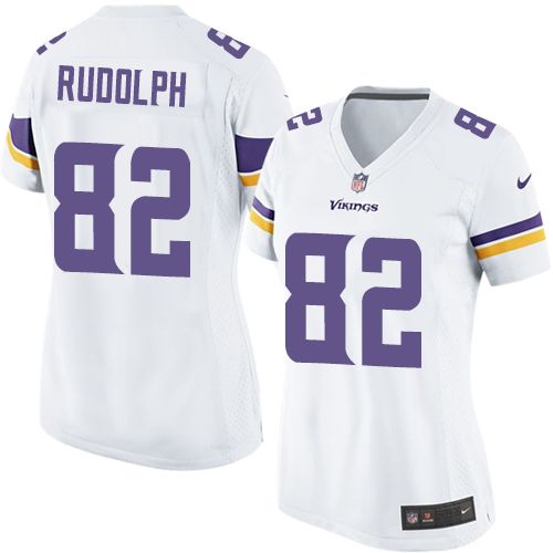 Nike Vikings #82 Kyle Rudolph White Women's Stitched NFL Elite Jersey