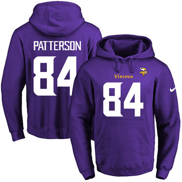 Nike Vikings #84 Cordarrelle Patterson Purple Name & Number Pullover NFL Hoodie Nike Vikings #84 Cordarrelle Patterson Purple Name & Number Pullover NFL Hoodie