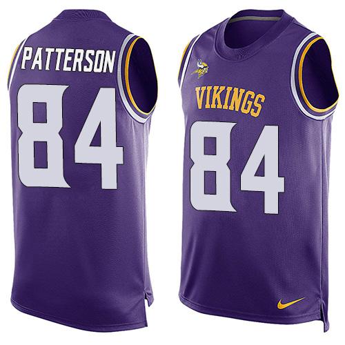 Nike Vikings #84 Cordarrelle Patterson Purple Team Color Men's Stitched NFL Limited Tank Top Jersey Nike Vikings #84 Cordarrelle Patterson Purple Team Color Men's Stitched NFL Limited Tank Top Jersey