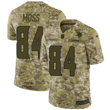 Nike Vikings #84 Randy Moss Camo Youth Stitched NFL Limited 2018 Salute to Service Jersey Nike Vikings #84 Randy Moss Camo Youth Stitched NFL Limited 2018 Salute to Service Jersey