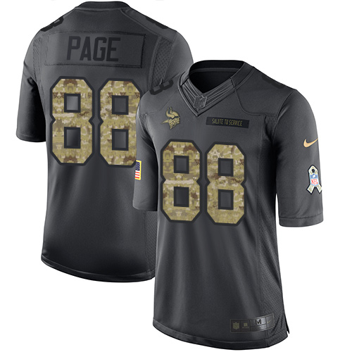 Nike Vikings #88 Alan Page Black Men's Stitched NFL Limited 2016 Salute To Service Jersey Nike Vikings #88 Alan Page Black Men's Stitched NFL Limited 2016 Salute To Service Jersey
