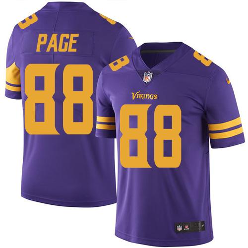 Nike Vikings #88 Alan Page Purple Men's Stitched NFL Limited Rush Jersey Nike Vikings #88 Alan Page Purple Men's Stitched NFL Limited Rush Jersey