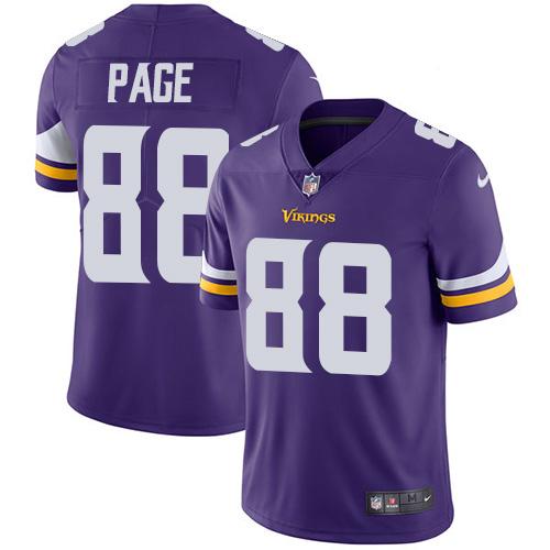 Nike Vikings #88 Alan Page Purple Team Color Men's Stitched NFL Vapor Untouchable Limited Jersey Nike Vikings #88 Alan Page Purple Team Color Men's Stitched NFL Vapor Untouchable Limited Jersey