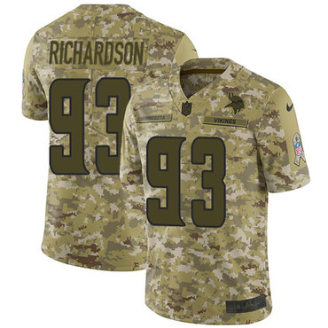 Nike Vikings #93 Sheldon Richardson Camo Men's Stitched NFL Limited 2018 Salute To Service Jersey Nike Vikings #93 Sheldon Richardson Camo Men's Stitched NFL Limited 2018 Salute To Service Jersey