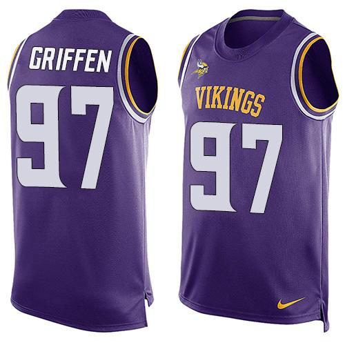 Nike Vikings #97 Everson Griffen Purple Team Color Men's Stitched NFL Limited Tank Top Jersey Nike Vikings #97 Everson Griffen Purple Team Color Men's Stitched NFL Limited Tank Top Jersey