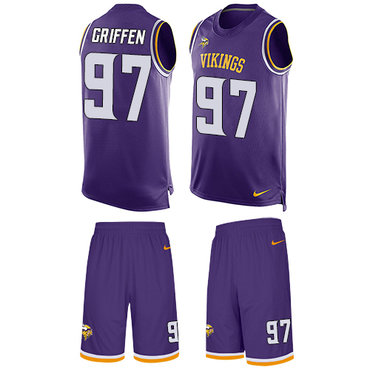 Nike Vikings #97 Everson Griffen Purple Team Color Men's Stitched NFL Limited Tank Top Suit Jersey Nike Vikings #97 Everson Griffen Purple Team Color Men's Stitched NFL Limited Tank Top Suit Jersey