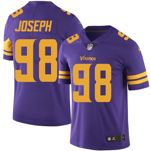 Nike Vikings #98 Linval Joseph Purple Men's Stitched NFL Limited Rush Jersey Nike Vikings #98 Linval Joseph Purple Men's Stitched NFL Limited Rush Jersey