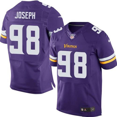 Nike Vikings #98 Linval Joseph Purple Team Color Men's Stitched NFL Elite Jersey Nike Vikings #98 Linval Joseph Purple Team Color Men's Stitched NFL Elite Jersey