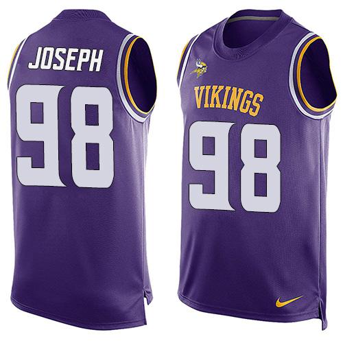 Nike Vikings #98 Linval Joseph Purple Team Color Men's Stitched NFL Limited Tank Top Jersey Nike Vikings #98 Linval Joseph Purple Team Color Men's Stitched NFL Limited Tank Top Jersey