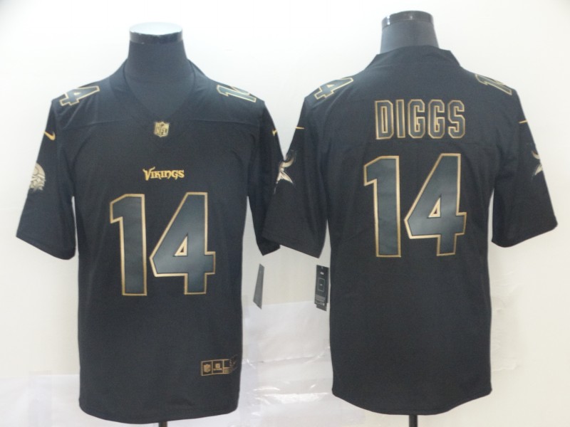 Nike Vikings 14 Stefon Diggs Black Gold Vapor Untouchable Limited Jersey Nike Vikings 14 Stefon Diggs Black Gold Vapor Untouchable Limited Jersey