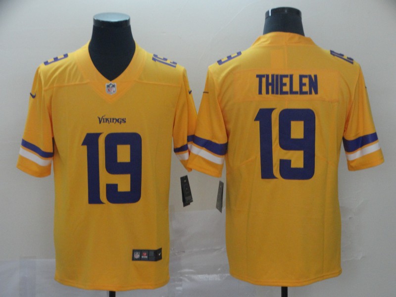 Nike Vikings 19 Adam Thielen Gold Inverted Legend Limited Jersey Nike Vikings 19 Adam Thielen Gold Inverted Legend Limited Jersey