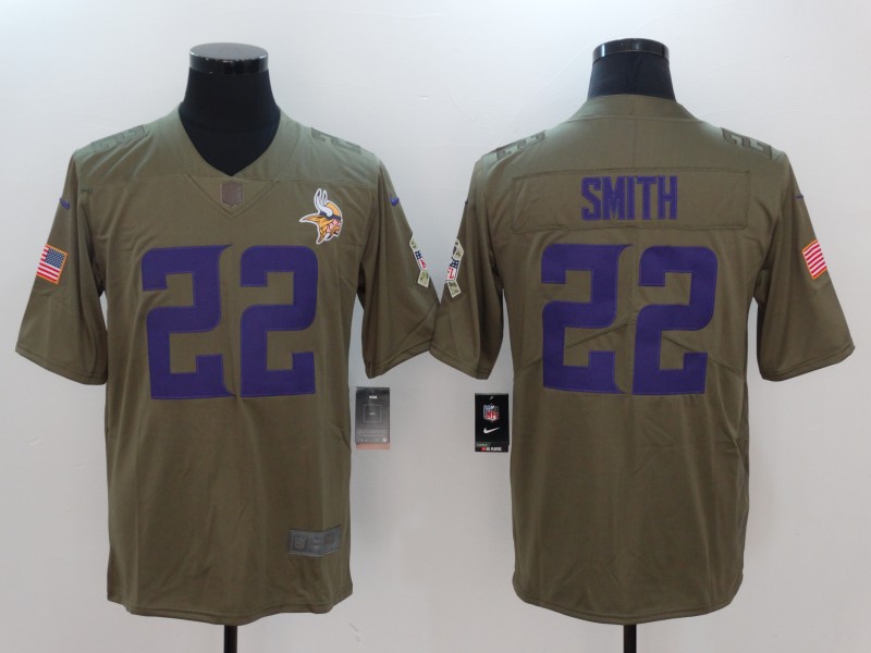 Nike Vikings 22 Harrison Smith Olive Salute To Service Limited Jersey Nike Vikings 22 Harrison Smith Olive Salute To Service Limited Jersey