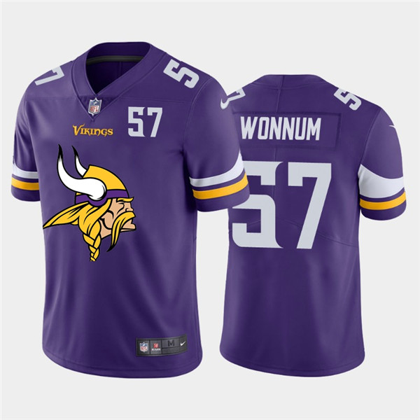 Nike Vikings 57 D.J. Wonnum Purple Team Big Logo Number Vapor Untouchable Limited Jersey Nike Vikings 57 D.J. Wonnum Purple Team Big Logo Number Vapor Untouchable Limited Jersey