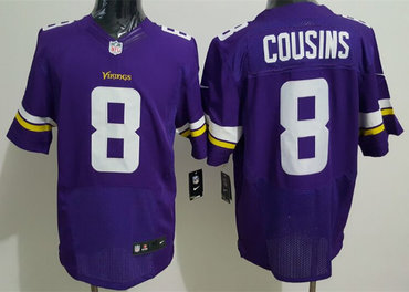 Nike Vikings 8 Kirk Cousins Purple Elite Jersey Nike Vikings 8 Kirk Cousins Purple Elite Jersey
