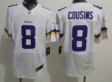 Nike Vikings 8 Kirk Cousins White Elite Jersey Nike Vikings 8 Kirk Cousins White Elite Jersey