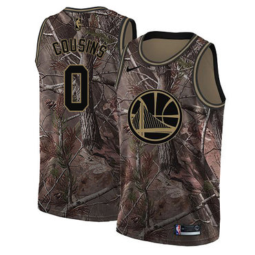 Nike Warriors #0 DeMarcus Cousins Camo NBA Swingman Realtree Collection Jersey