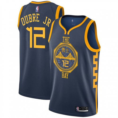 Nike Warriors #12 Kelly Oubre Jr Navy NBA Swingman City Edition 2018 19 Jersey