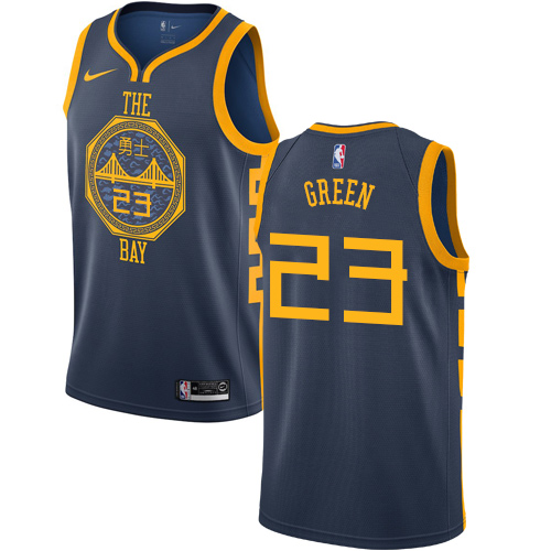 Nike Warriors #23 Draymond Green Navy NBA Swingman City Edition 2018 19 Jersey