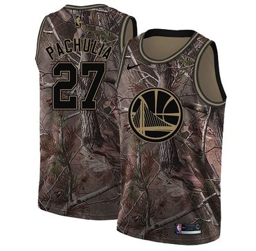 Nike Warriors #27 Zaza Pachulia Camo NBA Swingman Realtree Collection Jersey