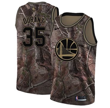 Nike Warriors #35 Kevin Durant Camo NBA Swingman Realtree Collection Jersey