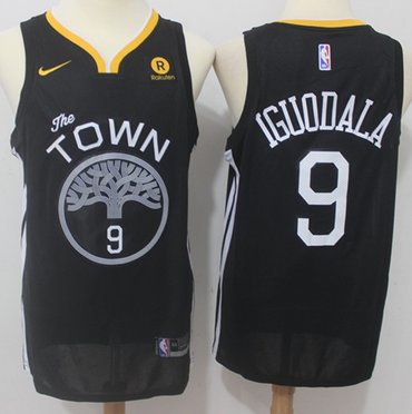 Nike Warriors #9 Andre Iguodala Black Statement Edition NBA Swingman Jersey
